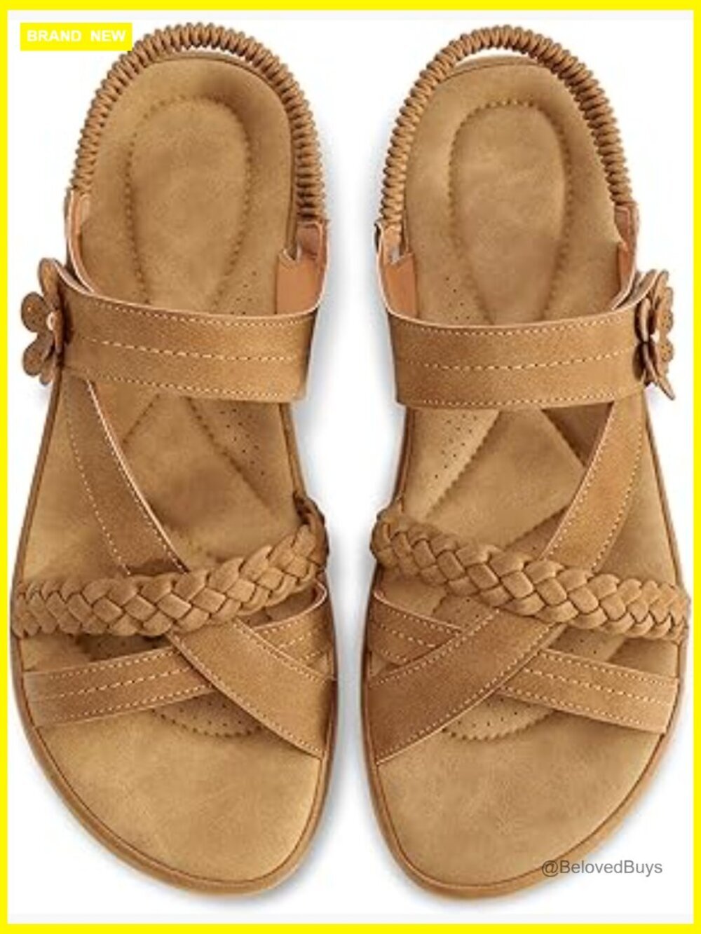 Women's Flat Sandals with Breathable Insole, Lightweight for Walking & Casual